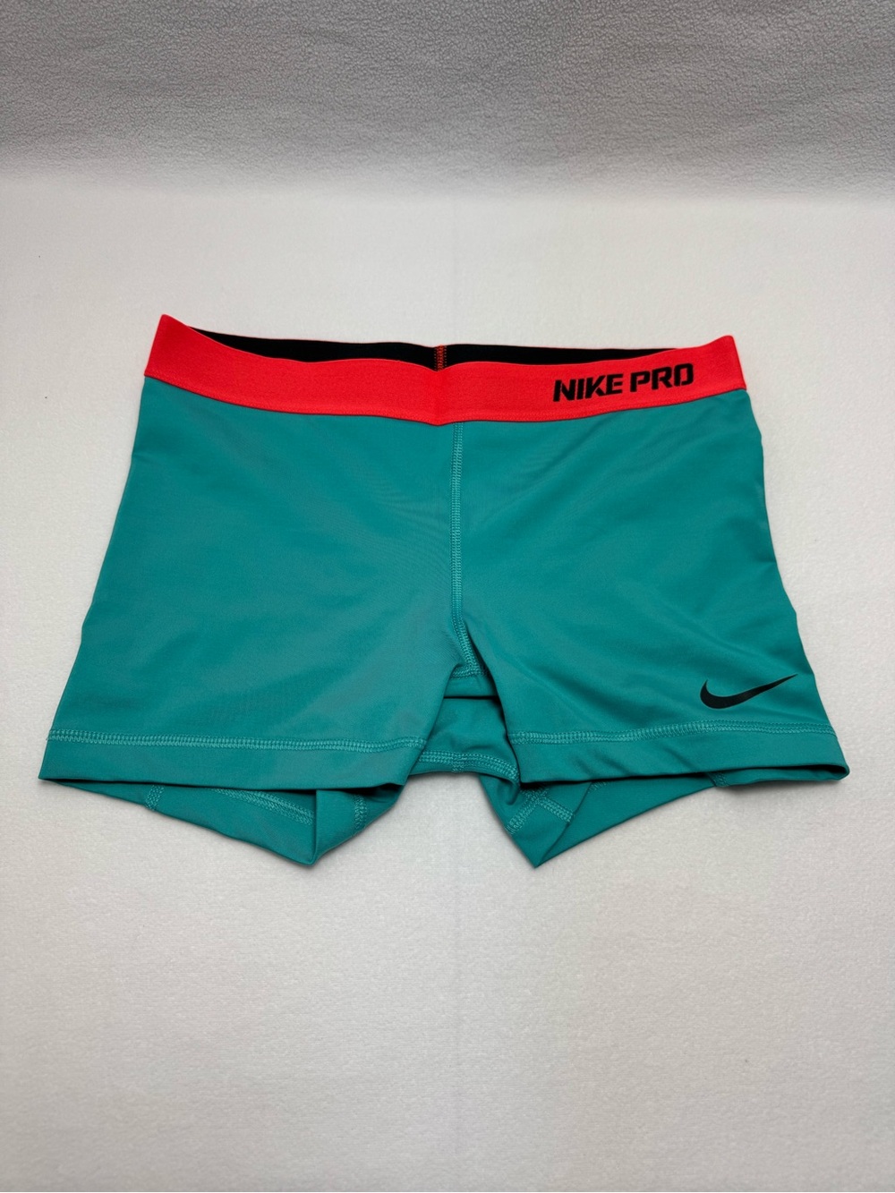 Nike Pro Dri-FIT 3" Compression Shorts Teal & Coral Orange